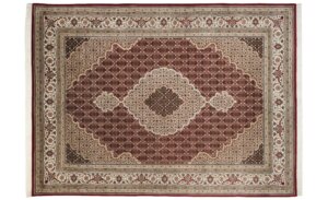 THEKO Orientteppich  Sirsa Silk Tabriz ¦ creme ¦ Seide ¦ Maße (cm): B: 90 H: 1