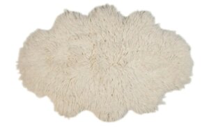 THEKO Flokati Wollteppich  Flokos ¦ beige ¦ Lammfell ¦ Maße (cm): B: 120 H: 7